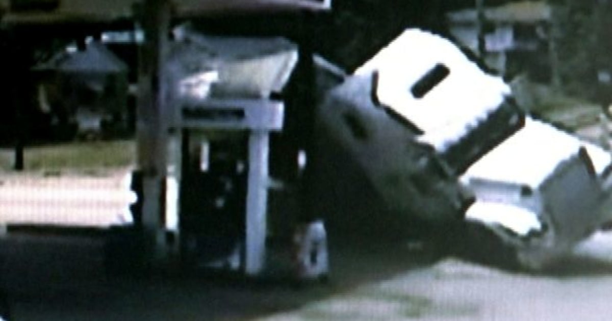 Video shows truck crashing into Ohio gas station